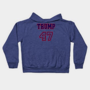 Distressed Trump 47 Republican Proud Conservative, Patriotic America First Trump 2024 Supporter Kids Hoodie